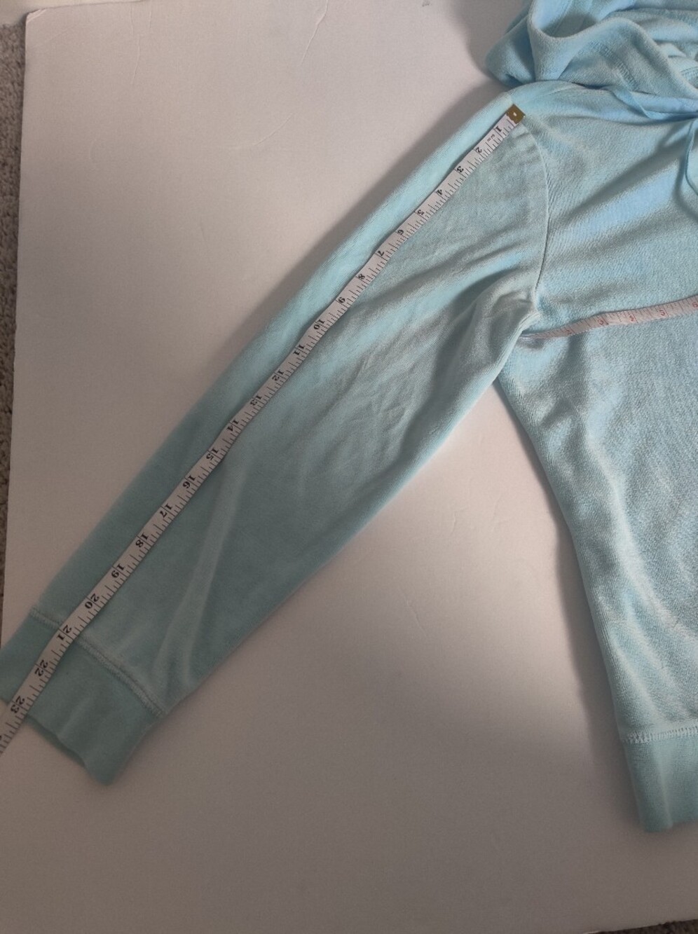 NY&Co. Womens Cozy Light sky blue Cotton-blend Hoodie Sweater Fall Athleisure_XL - Picture 10 of 11